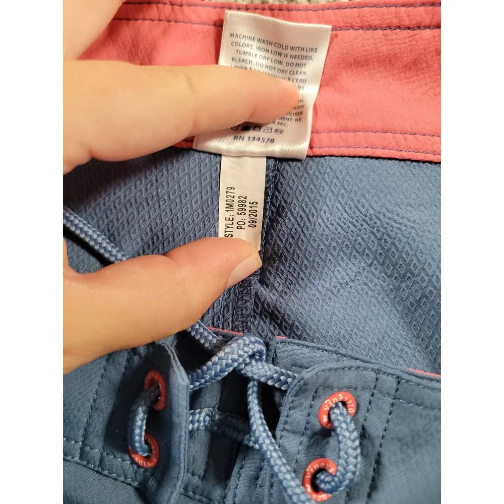 Vineyard Vines Mens Swim Trunks Size 30 Waist Light Blue Adjustable Drawstring